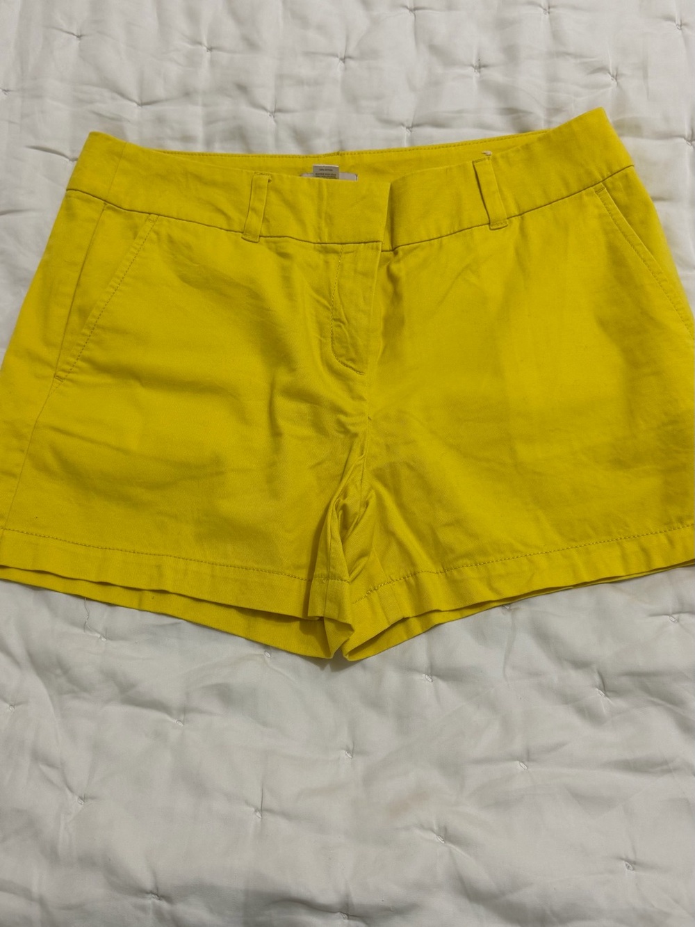 LOFT Yellow Cotton Blend Shorts